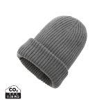 impact aware polylana dubbel gebreide beanie - donkergrijs