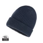 impact aware polylana dubbel gebreide beanie - marine