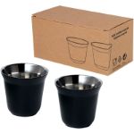 duo roestvrijstalen espressokopjes set 80 ml