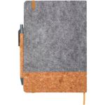 veronic a5 notitieboek harde kaft van vilt en kurk