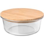 vista 750 ml glazen slakom met bamboe deksel