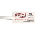 river gerecycled bagagelabel met venster