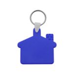 sleutelhanger in de vorm van een huis. - blauw