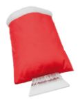 plastic ijskrabber met 210t polyester handschoenen - rood