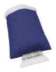 plastic ijskrabber met 210t polyester handschoenen - blauw