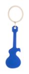 aluminium sleutelhanger in de vorm van een gitaar. - blauw