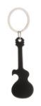 aluminium sleutelhanger in de vorm van een gitaar. - zwart