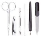 zes delige manicureset, in imitatie leren etui.