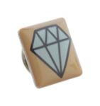 vierkante pin met doming. custom made.