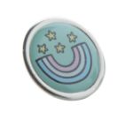 ronde pin met doming. custom made