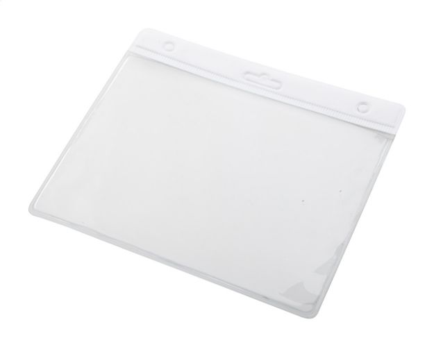 transparante pvc pashouder met gekleurde header.