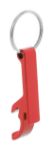 aluminium flessenopener met sleutelhanger savior - rood
