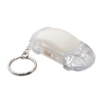 sleutelhanger in auto model met led lamp. - wit
