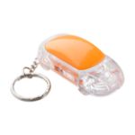 sleutelhanger in auto model met led lamp. - oranje