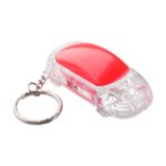 sleutelhanger in auto model met led lamp. - rood