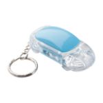 sleutelhanger in auto model met led lamp. - blauw