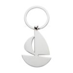 metalen sleutelhanger in vorm van boot.