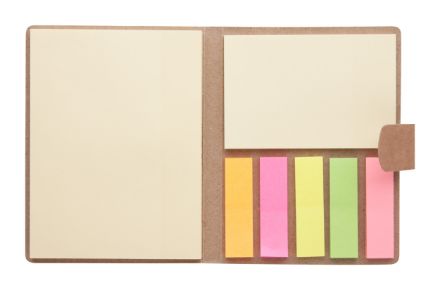 sticky notes in verschillende groottes, in hoes