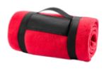 polar fleece deken met draagband, incl. - rood