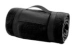 polar fleece deken met draagband, incl. - zwart