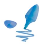 marker in de vorm van een capsule. - blauw