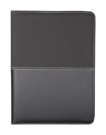 pu lederen documenten map met rits in a4 formaat.