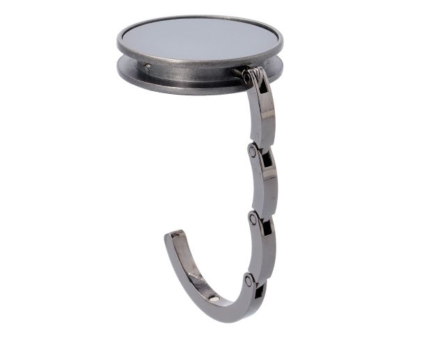 metalen tashanger met gun metalen afwerking.