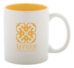 witte keramiek kop met gekleurde binnenkant 350 ml