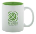 witte keramiek kop met gekleurde binnenkant 350 ml