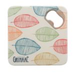 onderzetter met metalen flessenopener. custom