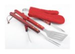 vijf delige bbq set met drie rvs accessoires