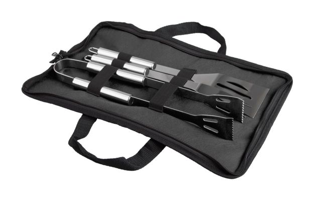 drie delige rvs barbecue set