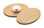 bamboe badge boobadge met magnetische pin - 
