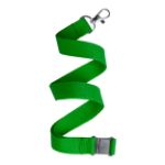 polyester lanyard met karabijnhaak en gesp - groen