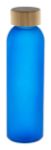 glazen bidon met bamboe dop cloody 500 ml - blauw