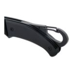 rvs zakmes zwart met karabijnhaak angus