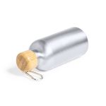 aluminium drinkfles met bamboe dop yorix 400 ml