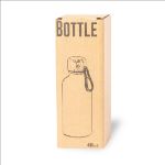 aluminium drinkfles met bamboe dop yorix 400 ml