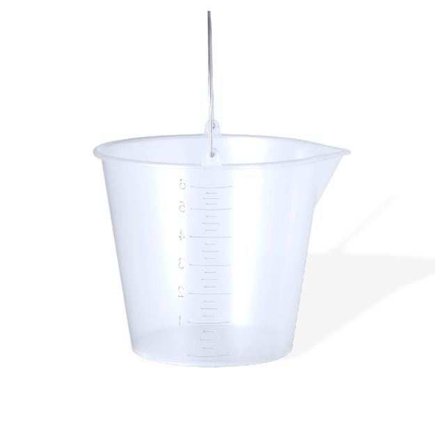 maatemmer van 6 liter van transparant pp manson