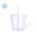 maatemmer van 6 liter van transparant pp manson