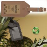 vegan ananas leder bagagelabel