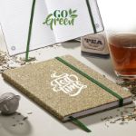 notitieboekje a5 van theebladeren,kurk en katoen