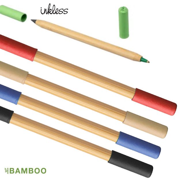 bamboe balpen en eeuwige potlood wolfgang