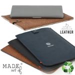 recycled leder laptoptas 16 inch
