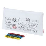 kinder etui flemenk met 5 krijtjes