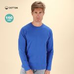 katoenen t-shirt lange mouw 160 g/m2 hawk s-xxxl