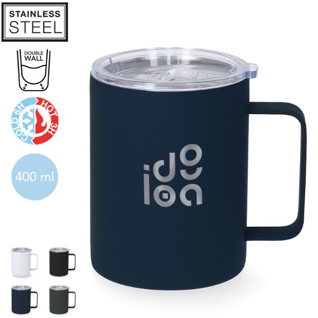 thermosbeker roestvrij staal adelax 400 ml