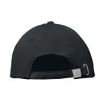 baseballcap met 6 panelen met stalen gesp