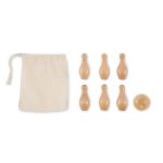 mini dennenhouten bowling set