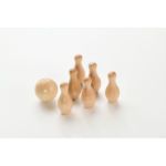 mini dennenhouten bowling set